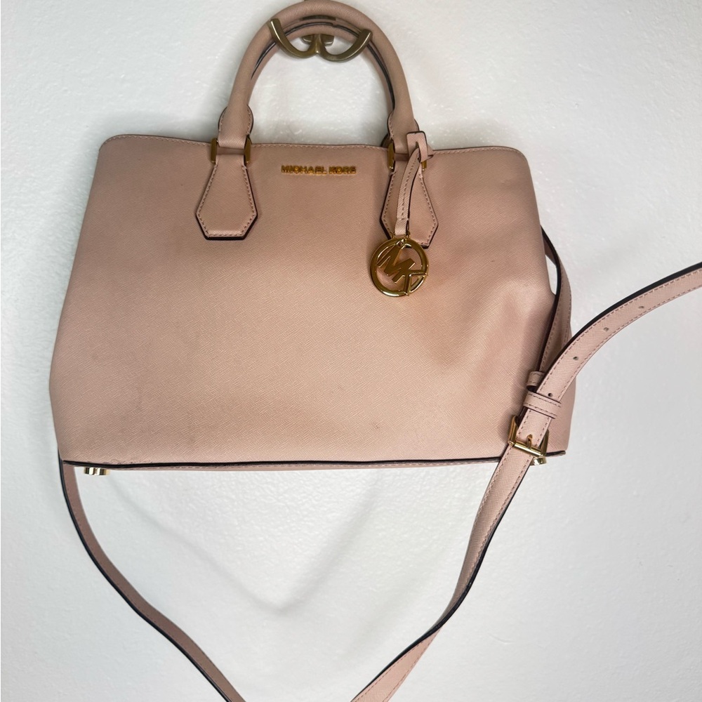 Michael Kors Pale Pink Saffiano Leather Satchel